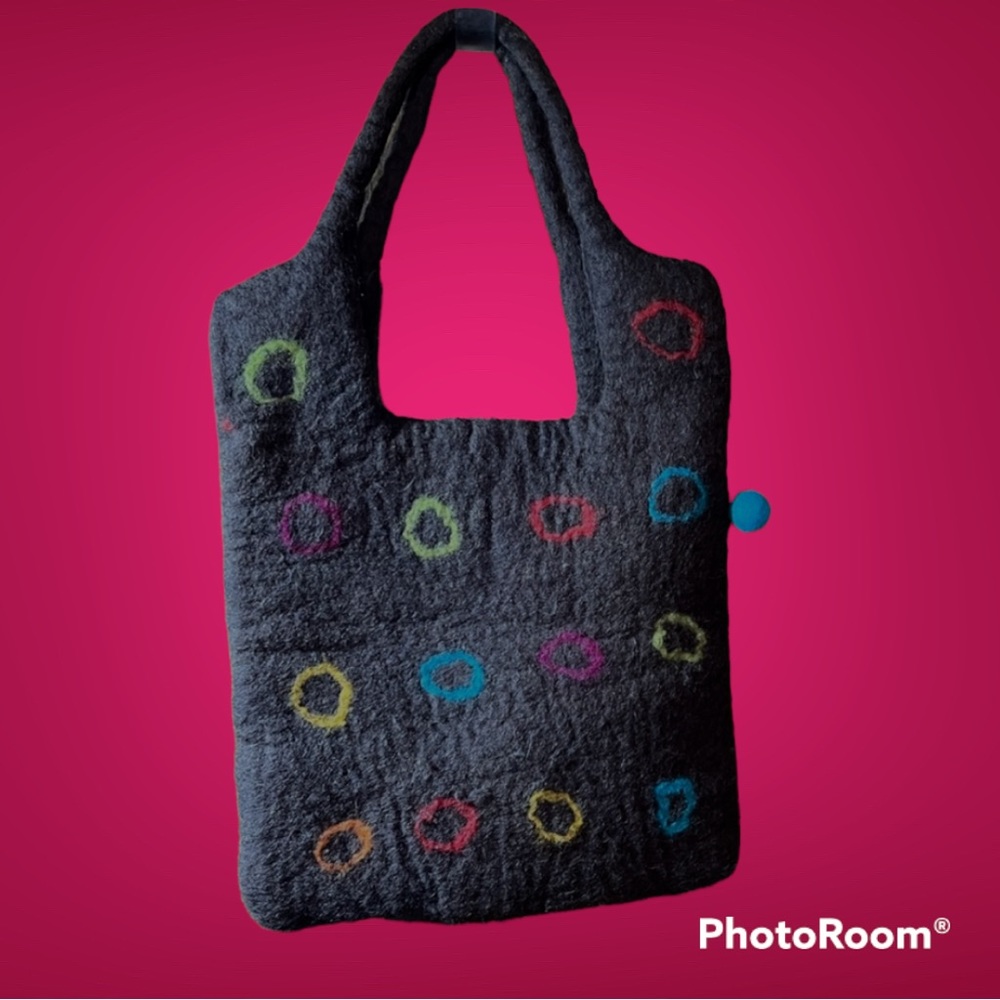 Cute Brown Felted Purse
